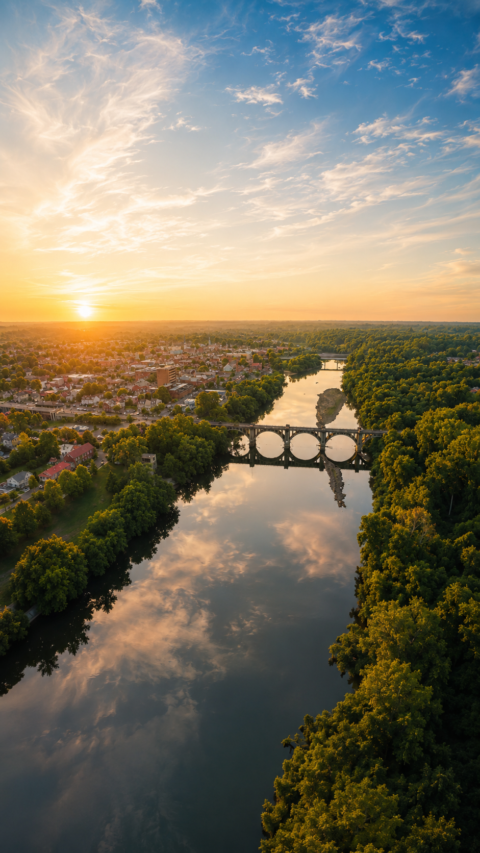 Fredericksburg Virginia regional aerial background